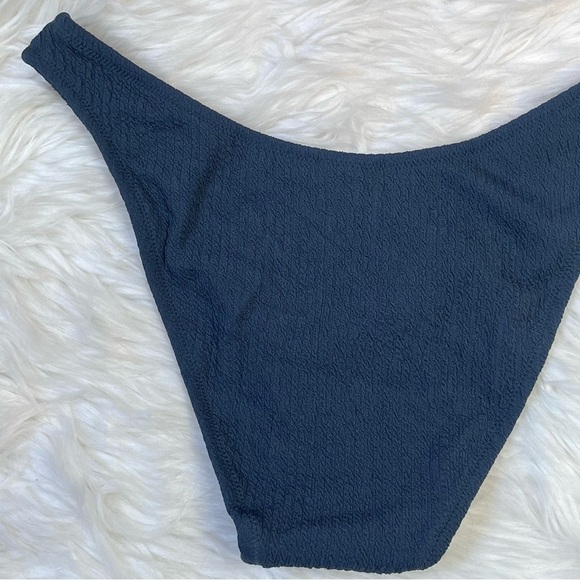 J Crew Blue Textured Bikini Swim Bottoms Medium NWT - Picture 7 of 9